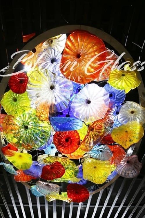Ceiling in Bloom Hand Blown Glass Plates - Blown Glass Collective