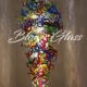 All the Colors on Parade Hand Blown Glass Chandelier - Blown Glass Collective
