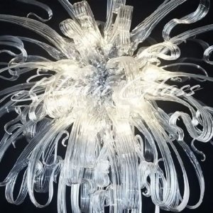 Holiday Ribbons Hand Blown Glass Chandelier - Blown Glass Collective