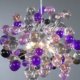 Purple Planets Hand Blown Glass Chandelier - Blown Glass Collective