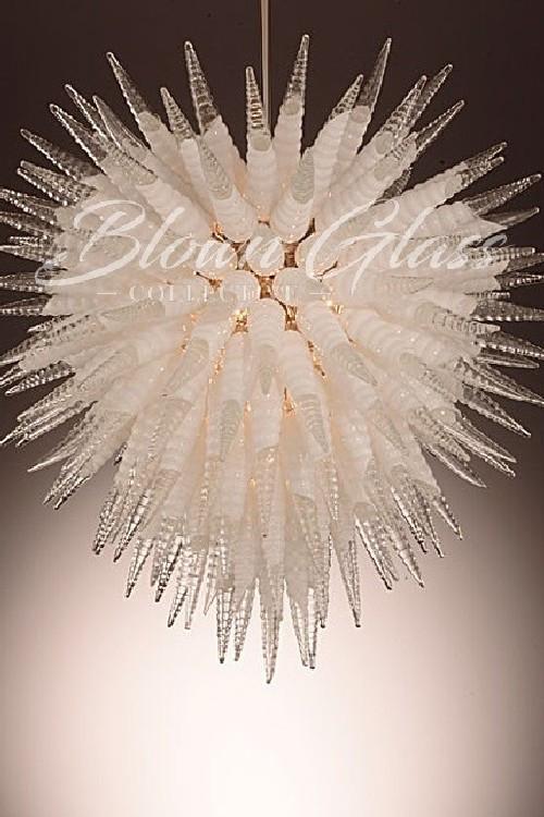 Icicle Fantasy Hand Blown Glass Chandelier - Blown Glass Collective