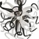 Black n' White Hand Blown Glass Chandelier - Blown Glass Collective
