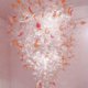 White Flash Hand Blown Glass Chandelier - Blown Glass Collective