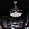 White Double Take Hand Blown Glass Chandelier - Blown Glass Collective