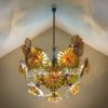 Fall Flowers Hand Blown Glass Plates Chandelier - Blown Glass Collective