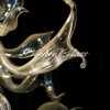 Ribbons & Lilies Hand Blown Glass Chandelier - Blown Glass Collective