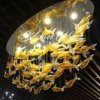 Gold Fish Hand Blown Glass Chandelier - Blown Glass Collective