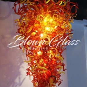 Rising Sun Hand Blown Glass Chandelier - Blown Glass Collective