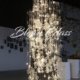 Modern Living Room Chandelier - Crystal Cascading Glass Chandelier - Blown Glass Collective