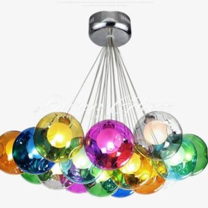 Chandelier - Balloons Suspended - Blown Glass Collective