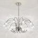 Dining Room Chandelier - Silver Shooting Stars - Blown Glass Collective
