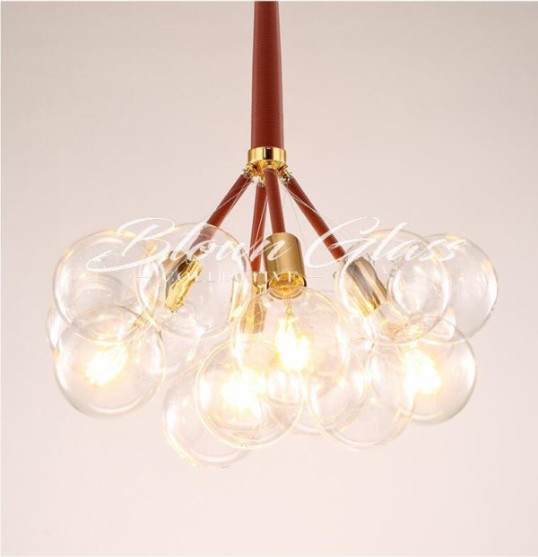 Modern Dining Room Chandeliers - Global Motion (red) - Blown Glass Collective